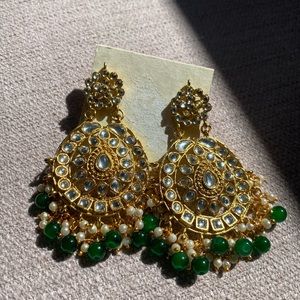 Desi Green & Gold Earring
